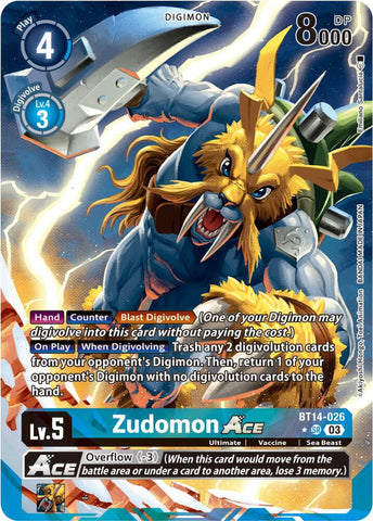 Zudomon ACE [BT14-026] (English Exclusive Alternate Art) [Blast Ace]